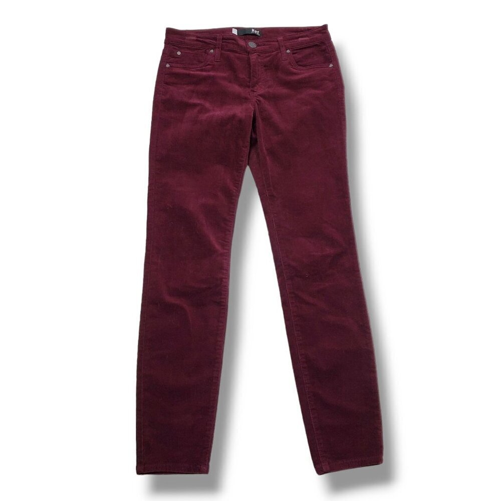 Kut from the Kloth Diana‎ Fab Ab Skinny Corduroy Pants Womens 4 Red
